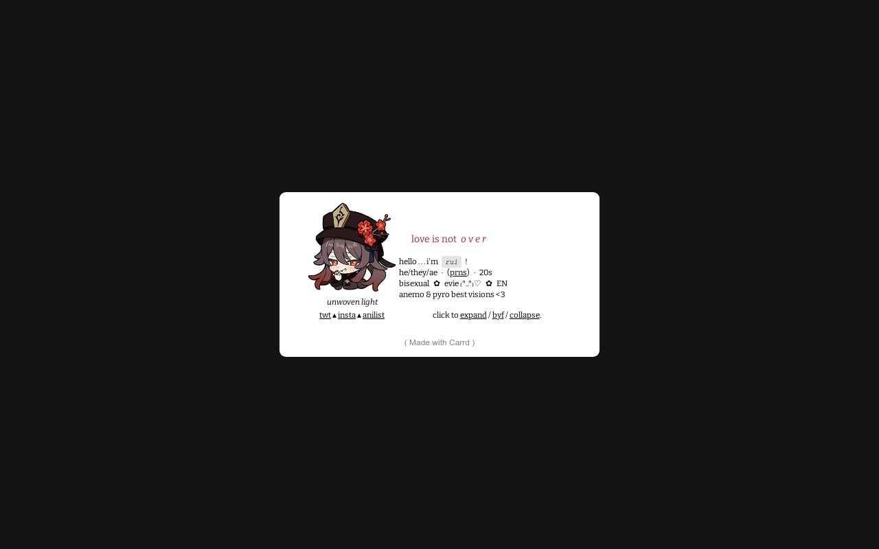 Carrd profile picture for @film